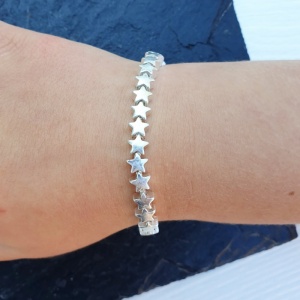 Ditsy Star Friendship Bracelet - Silver